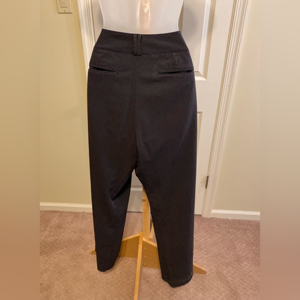 New York & Co. - Woman brown/white pinstriped high rise (stretch) trousers; 16 - Picture 2 of 8
